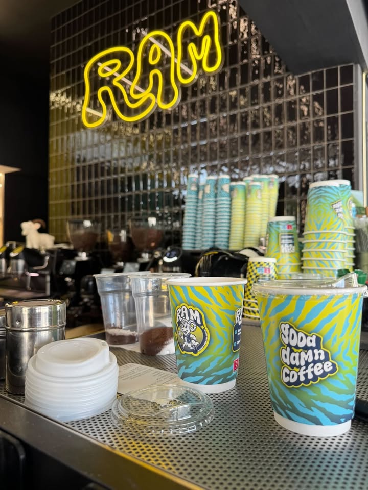 RAM good damn coffee cups